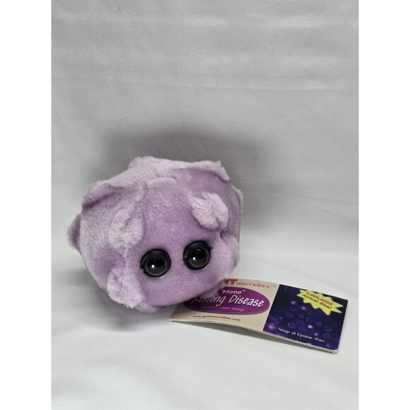 Giant Microbes Kissing Disease Mono Plush Stuffed Animal Toy Purple Vintage - Picture 11 of 13
